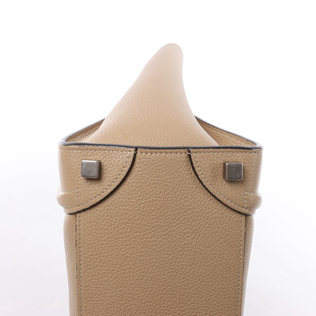 Bolso de mano Celine Luggage Micro Leather x Suede en negro y blanco