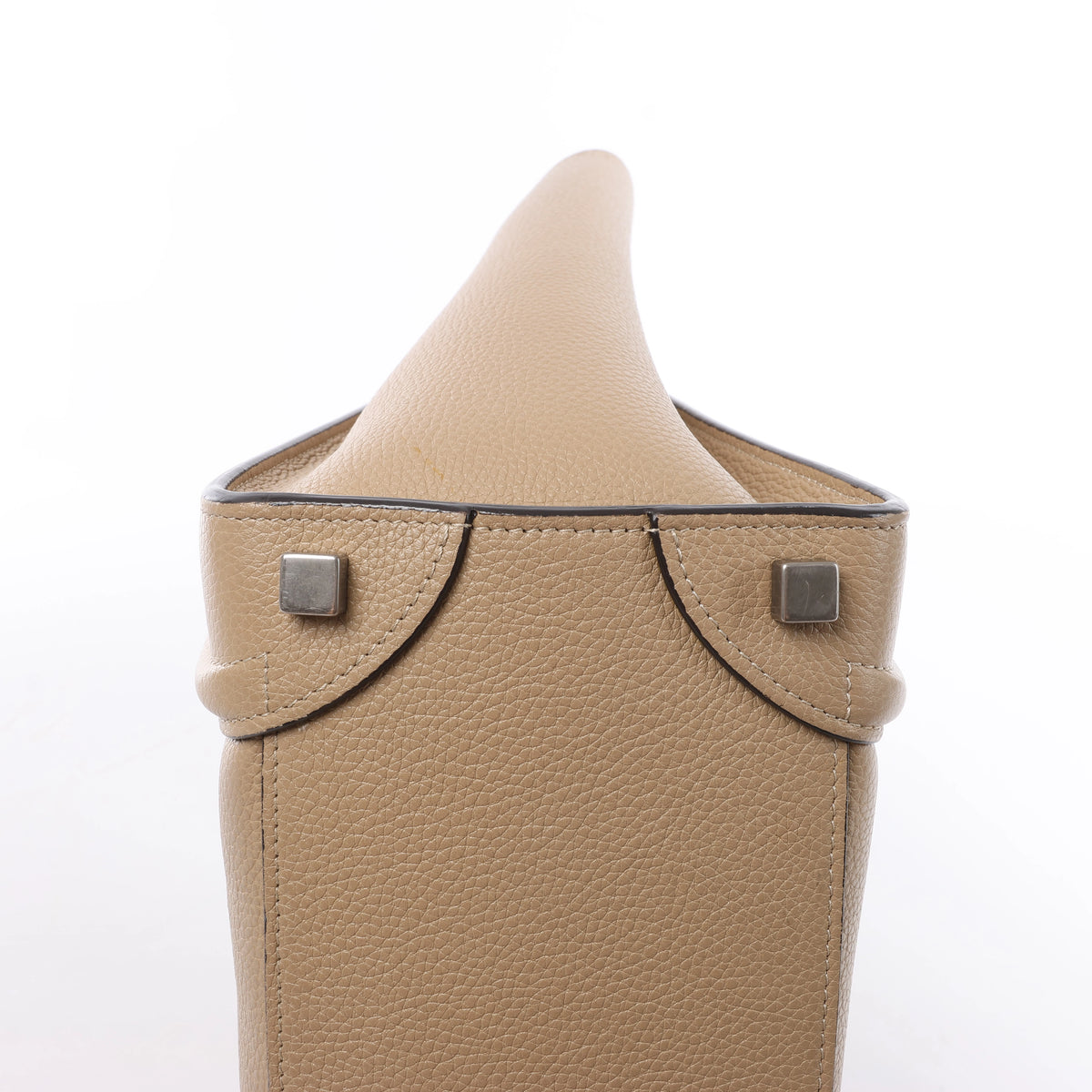 Bolso de mano Celine Luggage Micro Leather x Suede en negro y blanco