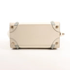 Celine Luggage Micro Leather Handbag in Beige x Gray