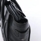 CELINE Luggage Micro Leather Handbag in Black