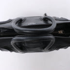 CELINE Luggage Micro Leather Handbag in Black
