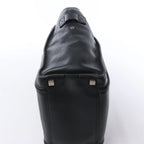 CELINE Luggage Micro Leather Handbag in Black