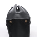 Bolso de mano Celine Luggage Micro Leather x Suede en negro y blanco
