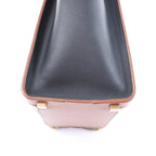 Celine Luggage Micro Shopper Leather Handbag in Black and Brown