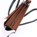 Celine Luggage Micro Shopper Leather Handbag in Black and Brown