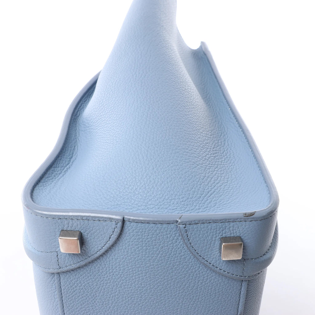 Celine Luggage Micro Leather Handbag in Blue