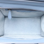 Celine Luggage Micro Leather Handbag in Blue