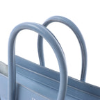 Celine Luggage Micro Leather Handbag in Blue