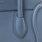 Celine Luggage Micro Leather Handbag in Blue