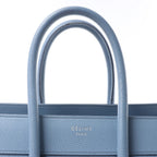Celine Luggage Micro Leather Handbag in Blue