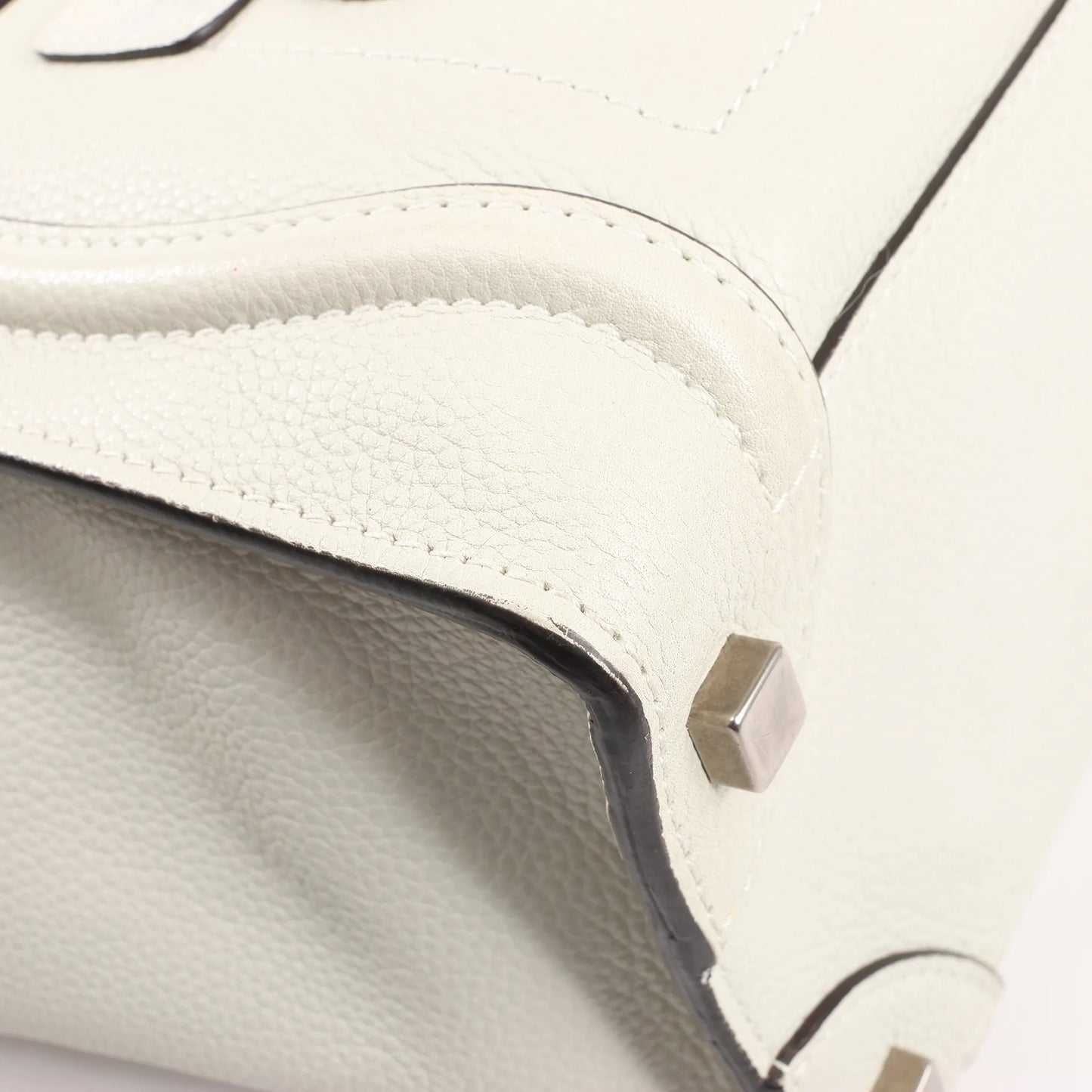 Celine Luggage Micro Leather Handbag in Gray