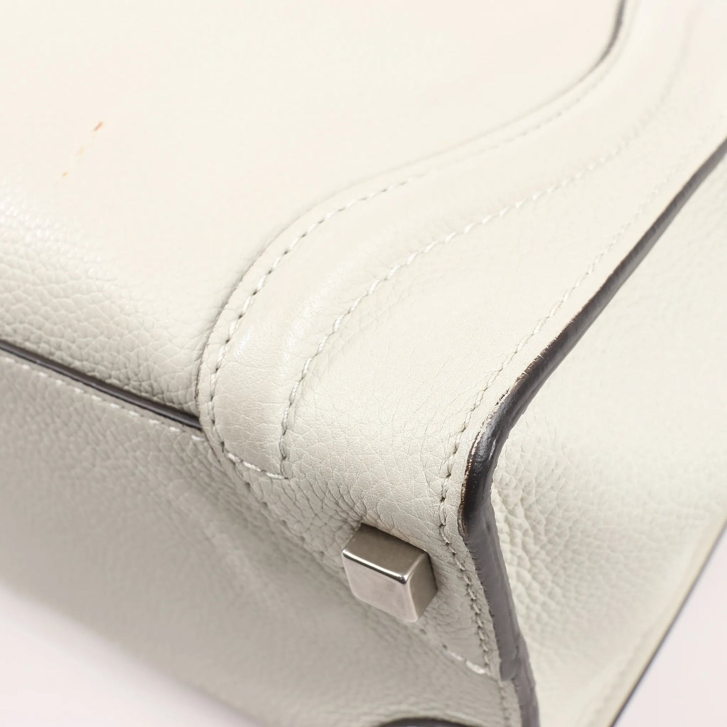 Celine Luggage Micro Leather Handbag in Gray