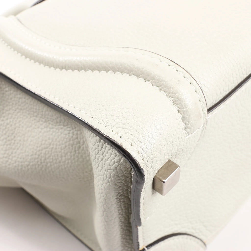 Celine Luggage Micro Leather Handbag in Gray