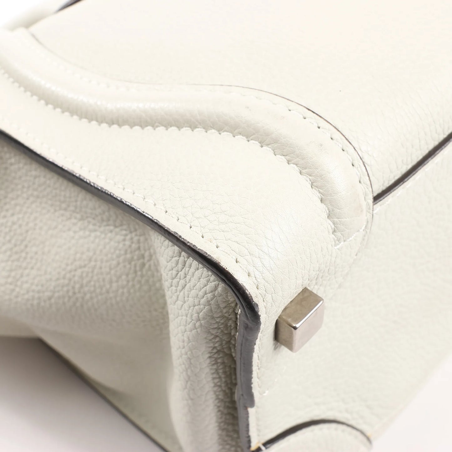 Celine Luggage Micro Leather Handbag in Gray