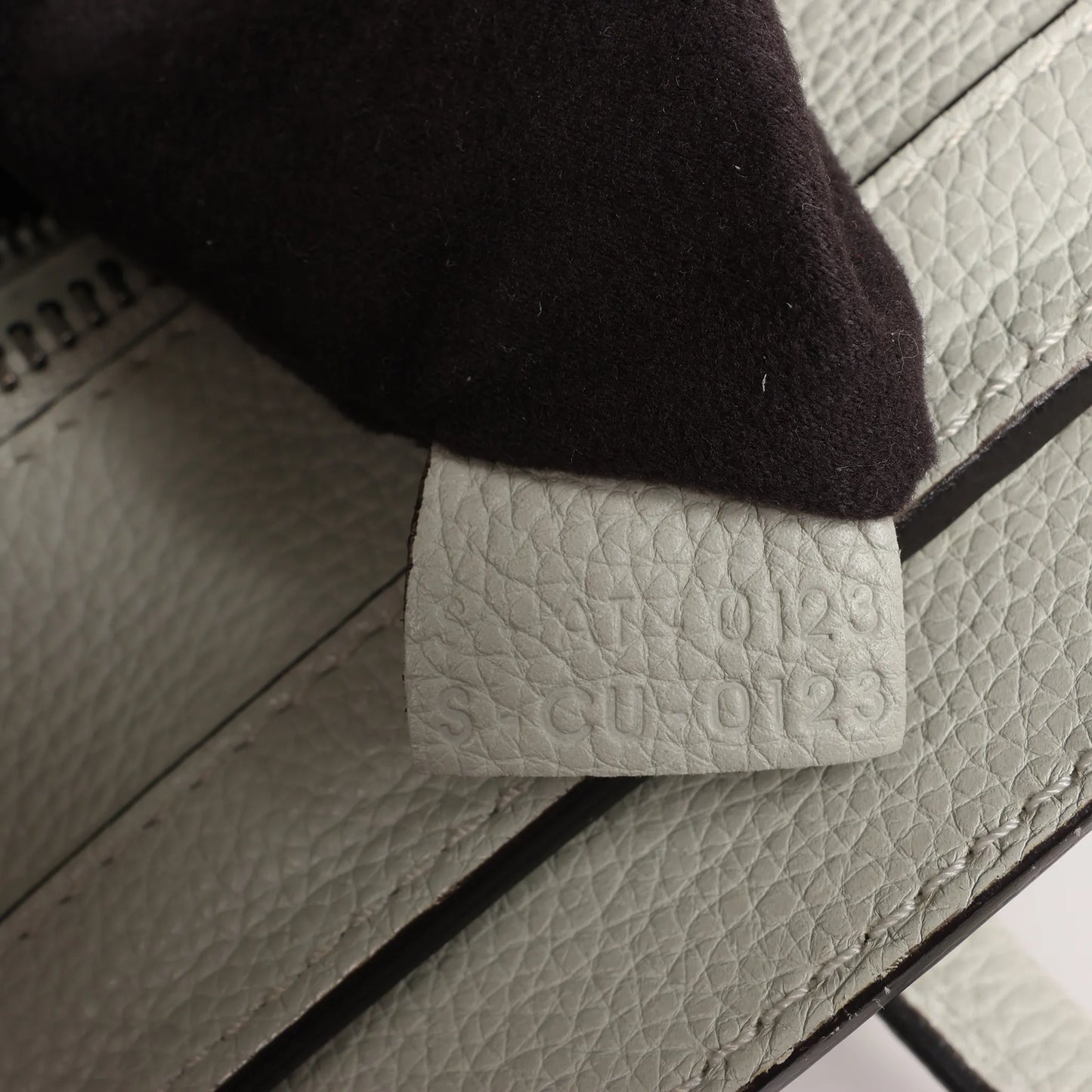 Celine Luggage Micro Leather Handbag in Gray