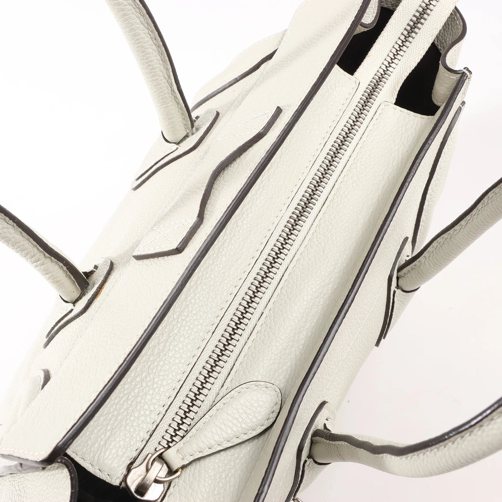 Celine Luggage Micro Leather Handbag in Gray
