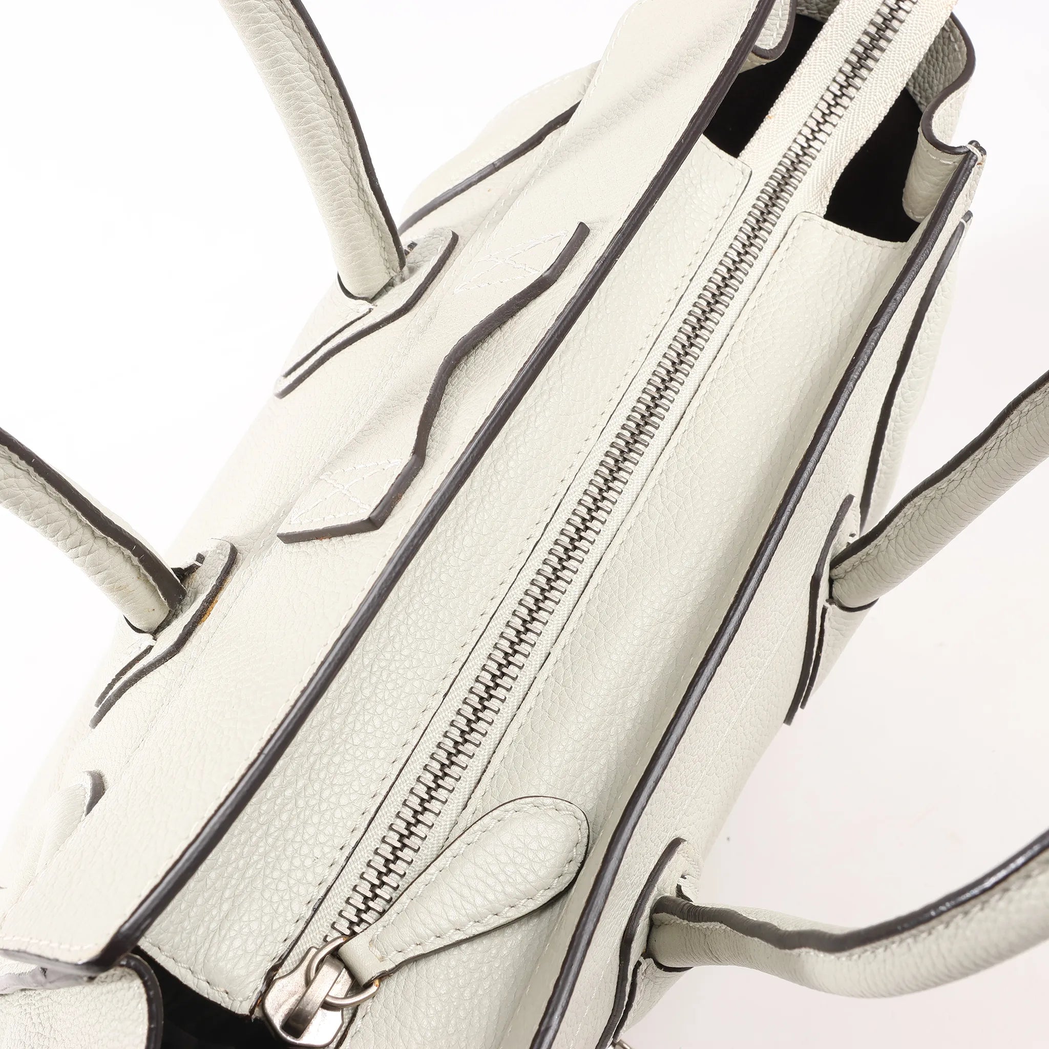 Celine Luggage Micro Leather Handbag in Gray
