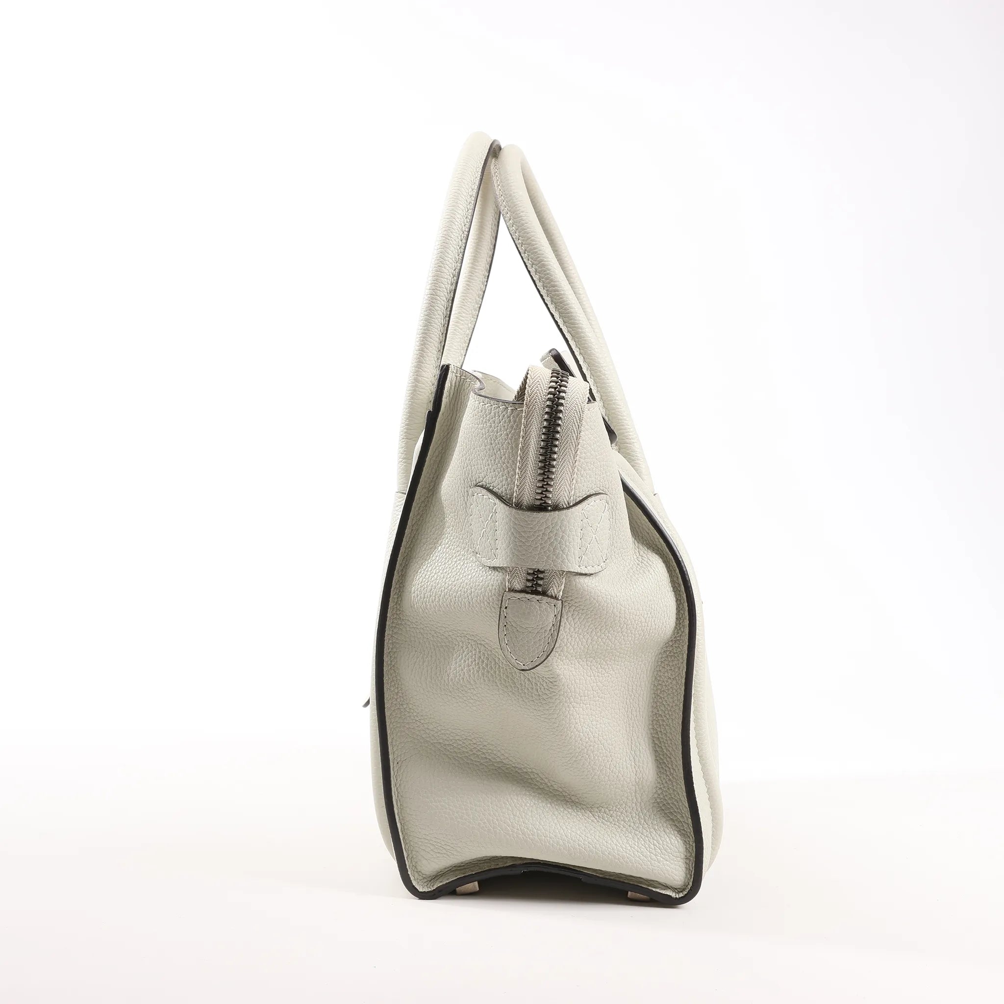 Celine Luggage Micro Leather Handbag in Gray