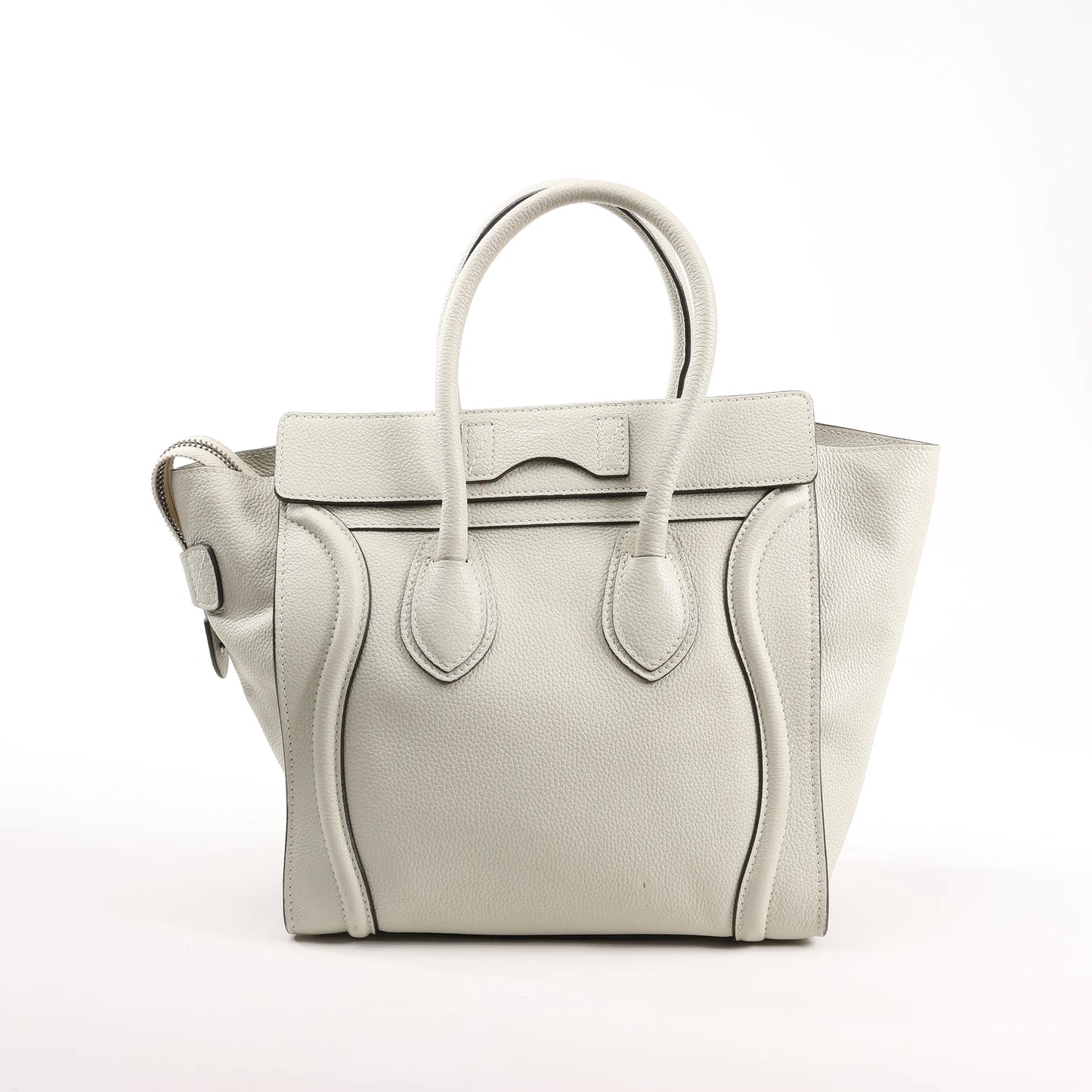 Celine Luggage Micro Leather Handbag in Gray