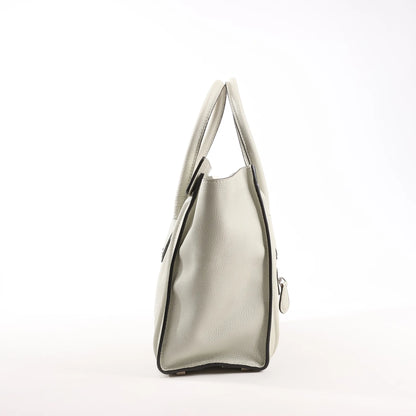 Celine Luggage Micro Leather Handbag in Gray