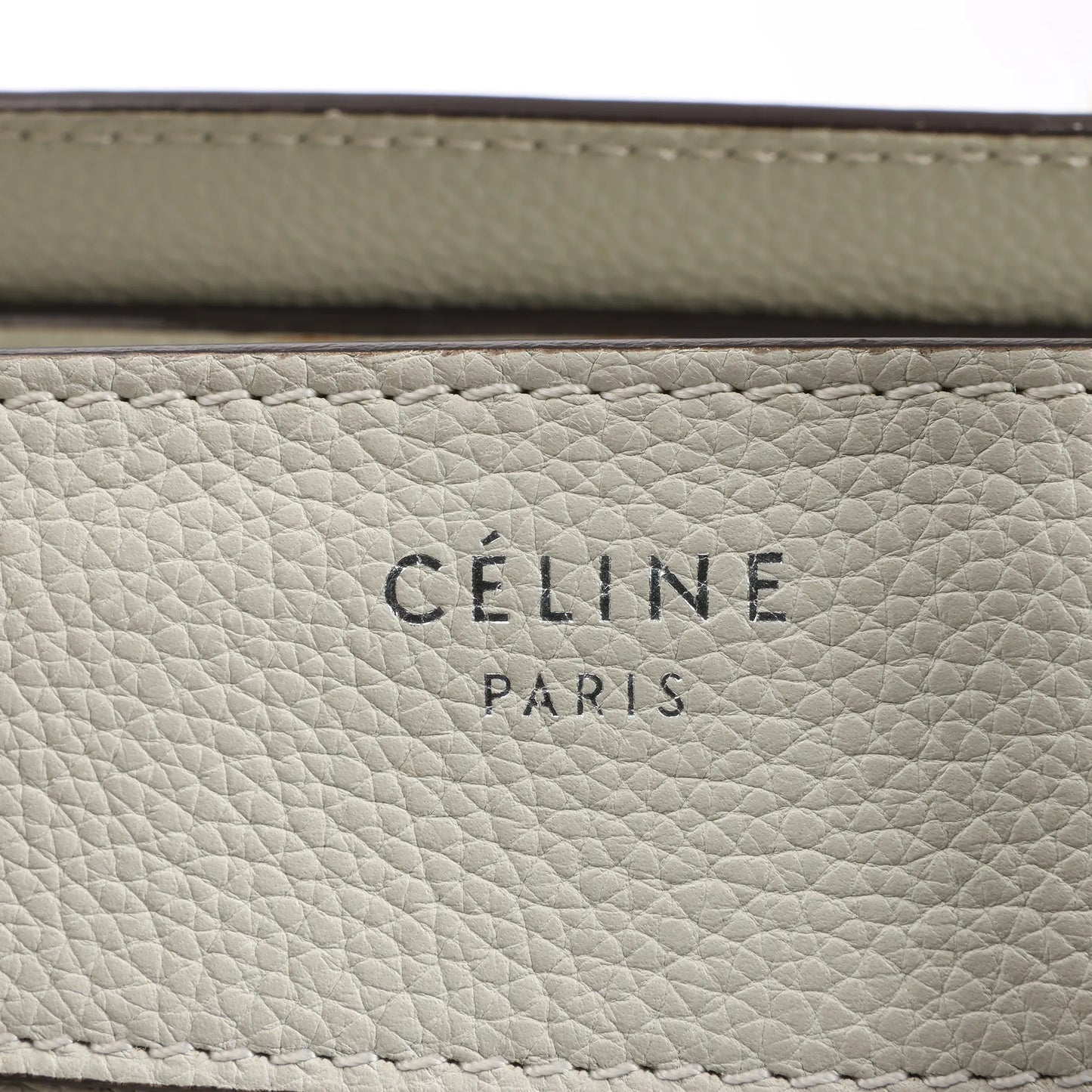 Celine Luggage Micro Leather Handbag in Gray