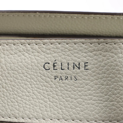 Celine Luggage Micro Leather Handbag in Gray