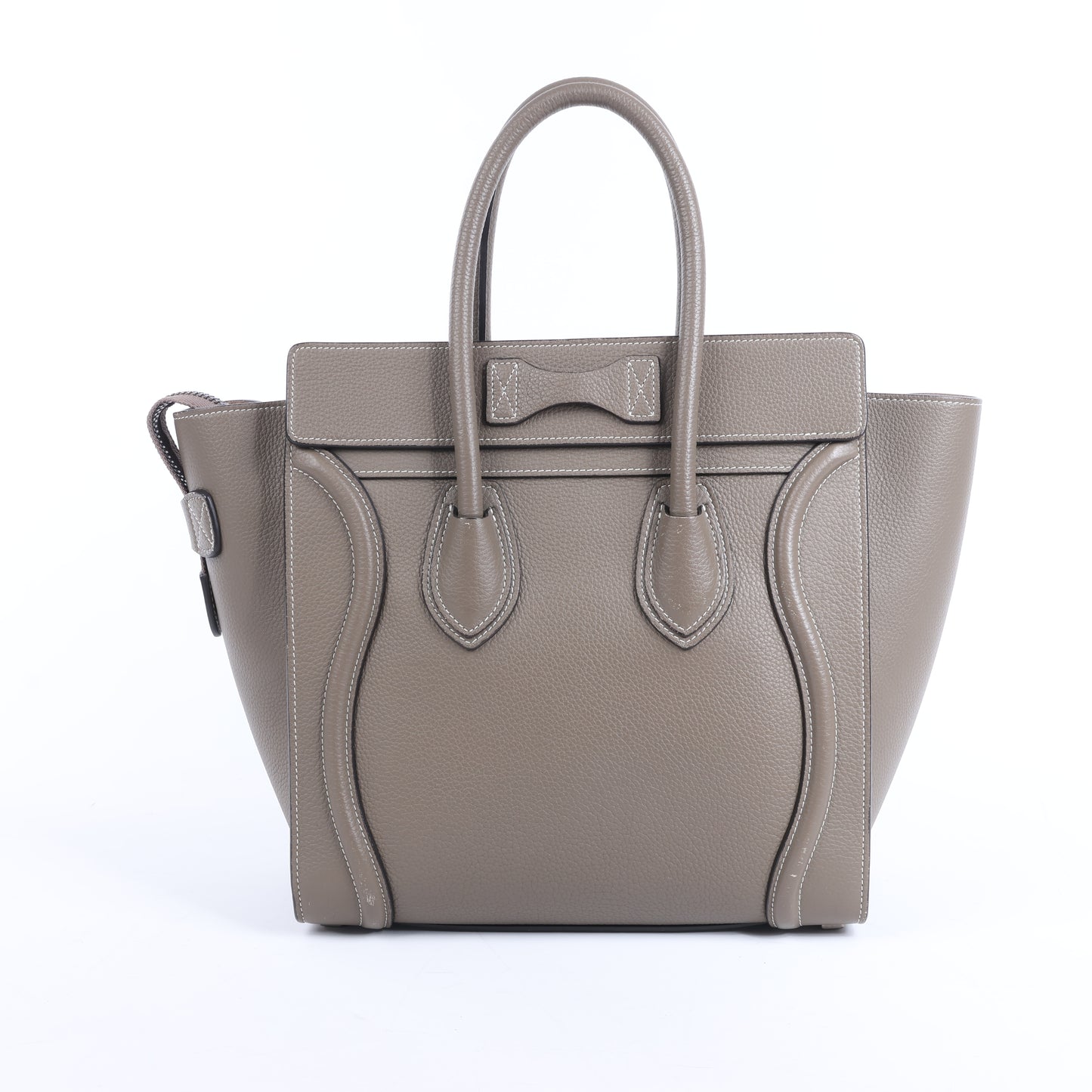 CELINE Luggage Micro Leather Handbag in Greige