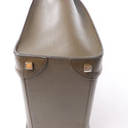 Celine Luggage Micro Leather Handbag in Khaki