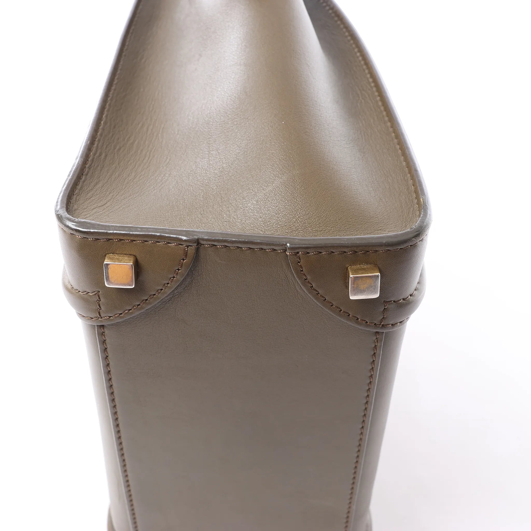 Celine Luggage Micro Leather Handbag in Khaki