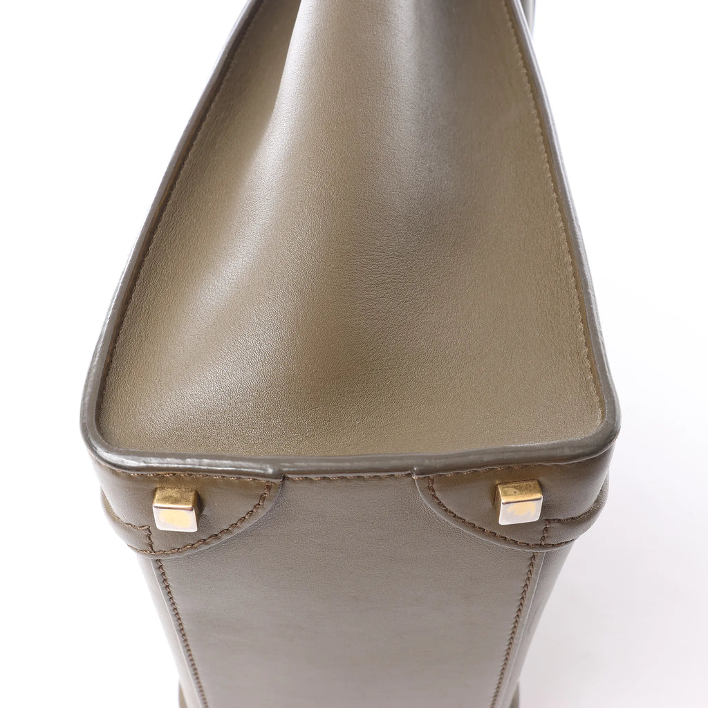 Celine Luggage Micro Leather Handbag in Khaki