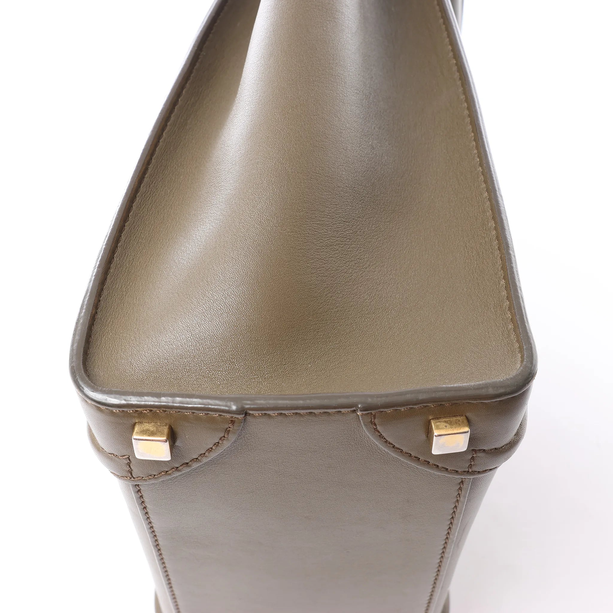 Celine Luggage Micro Leather Handbag in Khaki