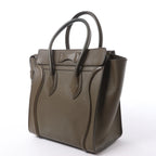 Celine Luggage Micro Leather Handbag in Khaki