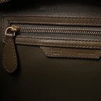 Celine Luggage Micro Leather Handbag in Khaki