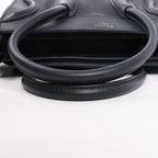 Celine Luggage Micro Leather Handbag in Navy Blue