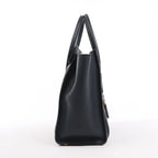 Celine Luggage Micro Leather Handbag in Navy Blue