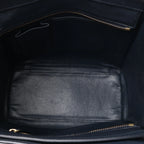 Bolso de mano de piel CELINE Luggage Micro en azul marino