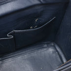 Bolso de mano de piel CELINE Luggage Micro en azul marino