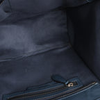Bolso de mano Celine Luggage Micro Leather x Suede en negro y blanco