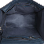 Bolso de mano Celine Luggage Micro Leather x Suede en negro y blanco