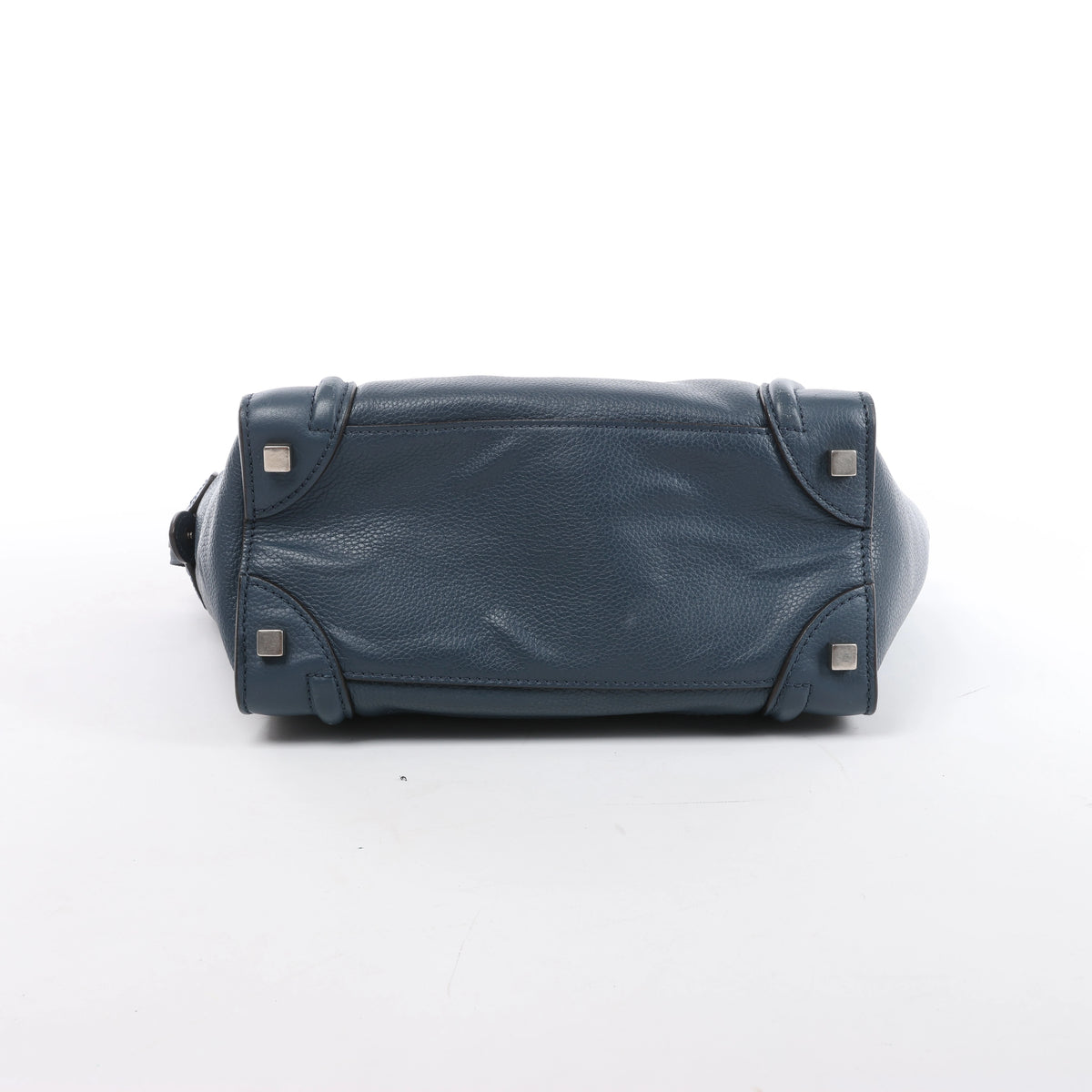 Bolso de mano Celine Luggage Micro Leather x Suede en negro y blanco