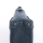 Bolso de mano Celine Luggage Micro Leather x Suede en negro y blanco