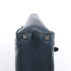 Bolso de mano Celine Luggage Micro Leather x Suede en negro y blanco