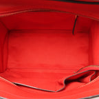 CELINE Luggage Micro Leather Handbag in Red