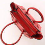 CELINE Luggage Micro Leather Handbag in Red