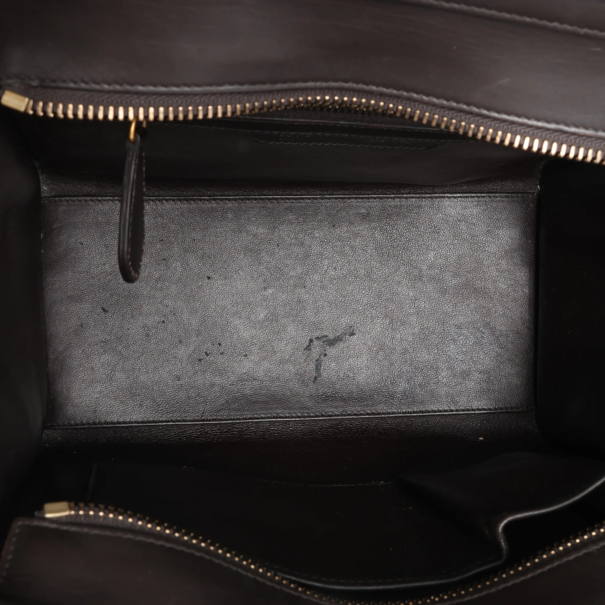 Celine Luggage Micro Leather Handbag in Blue x Black x Taupe