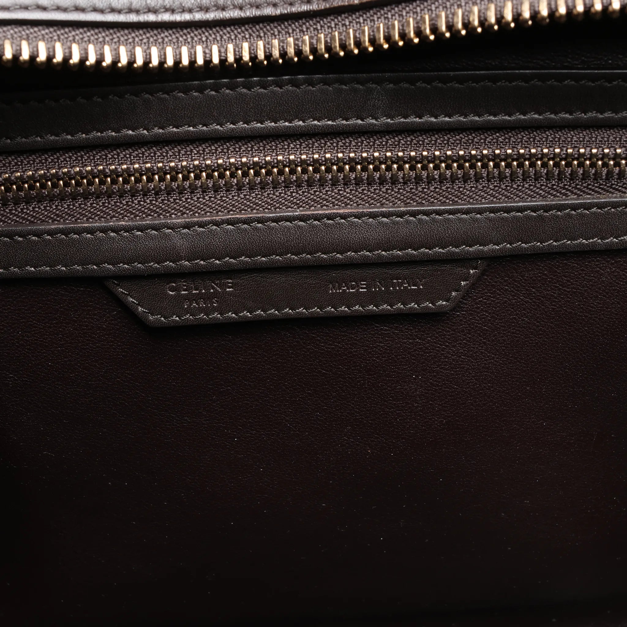 Celine Luggage Micro Leather Handbag in Blue x Black x Taupe