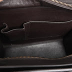 Celine Luggage Micro Leather Handbag in Blue x Black x Taupe