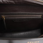 Celine Luggage Micro Leather Handbag in Blue x Black x Taupe