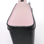 Bolso de mano Celine Luggage Micro Leather x Suede en negro y blanco
