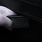 Bolso de mano Celine Luggage Micro Leather x Suede en negro y blanco